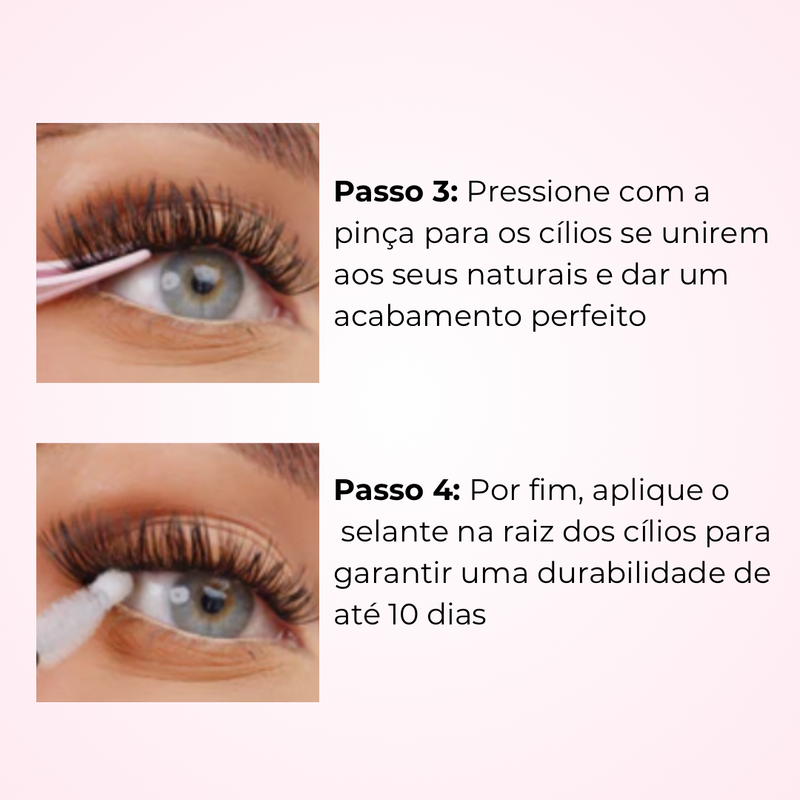 Kit Extensão de Cílios em Casa - GlamLash